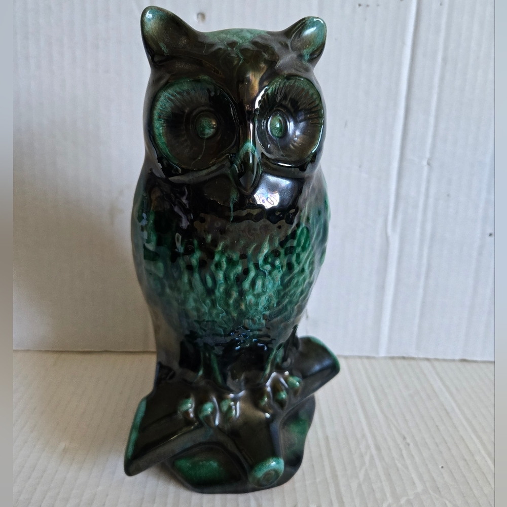 Vintage Blue Mountain Pottery Perched Owl Figurine